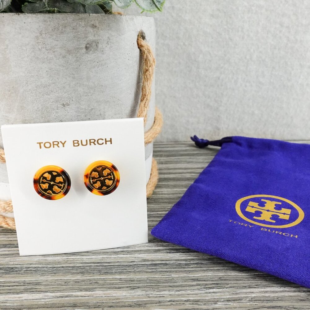 Tory Burch Women's Miller Stud Earrings Gold OS - Picture 3 of 9